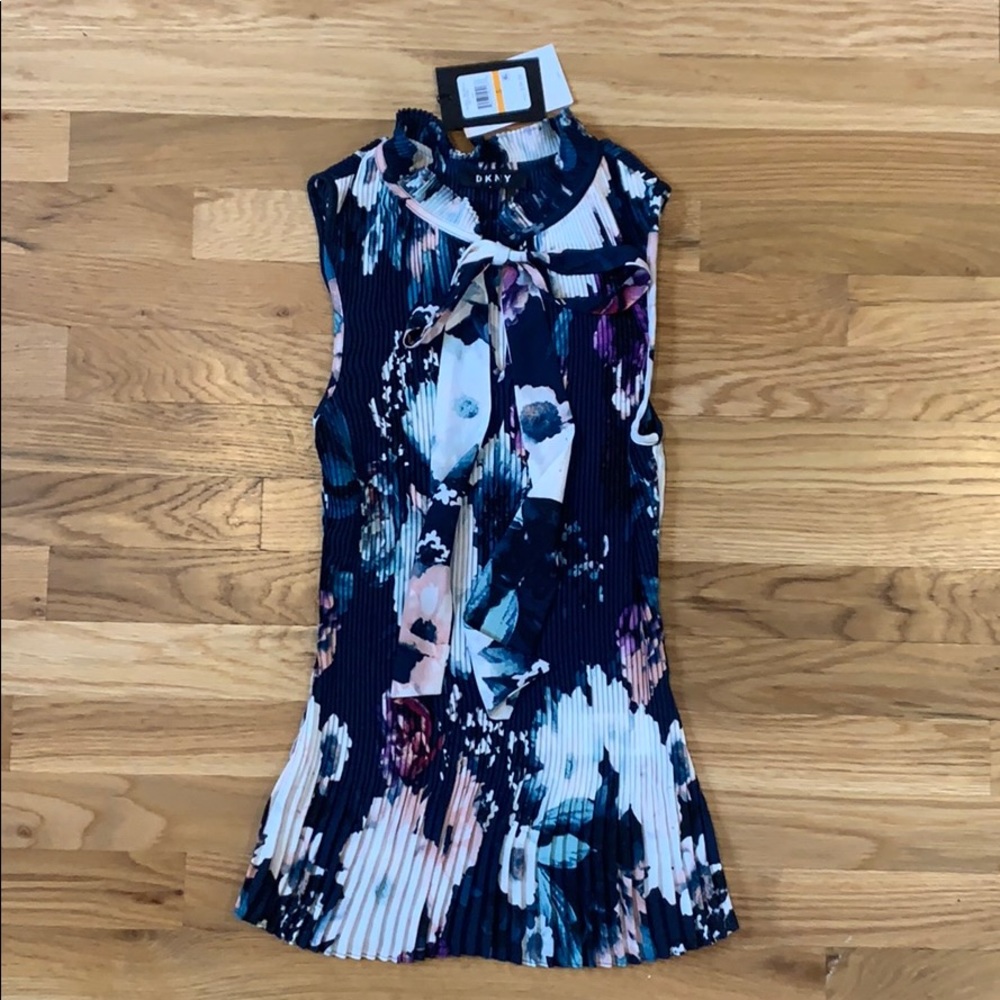 DKNY floral tank top blouse